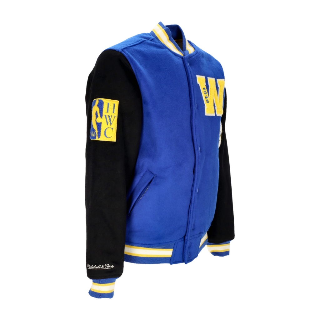 giubbotto college uomo nba team legacy varsity jacket golwar ROYAL/BLACK