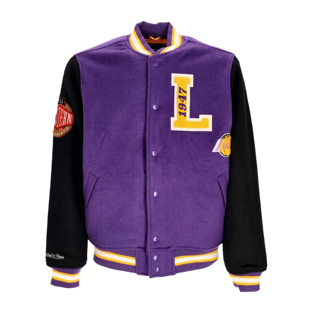 giubbotto college uomo nba team legacy varsity jacket loslak PURPLE/BLACK