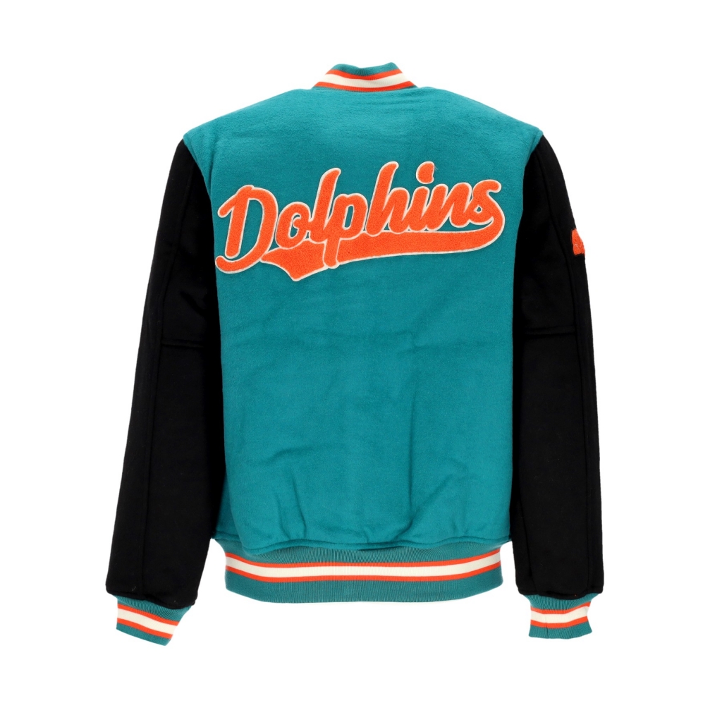 giubbotto college uomo nfl team legacy varsity jacket miadol TEAL/BLACK