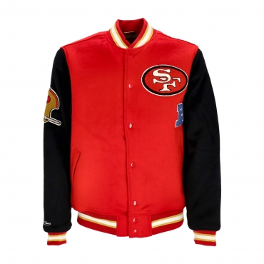giubbotto college uomo nfl team legacy varsity jacket saf49e RED/BLACK