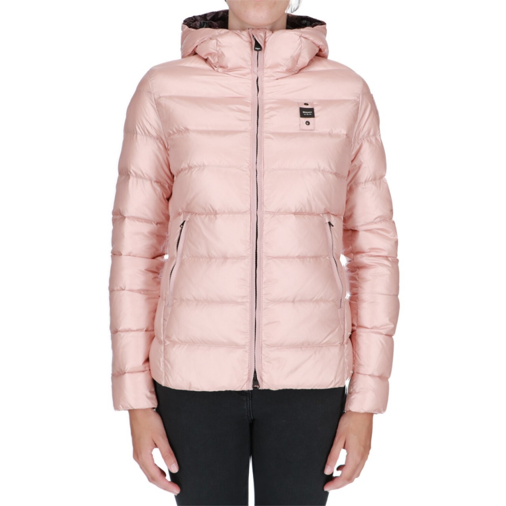 Piumino Blauer Usa Donna Corto Cappuccio Imbottito 520OA ROSA