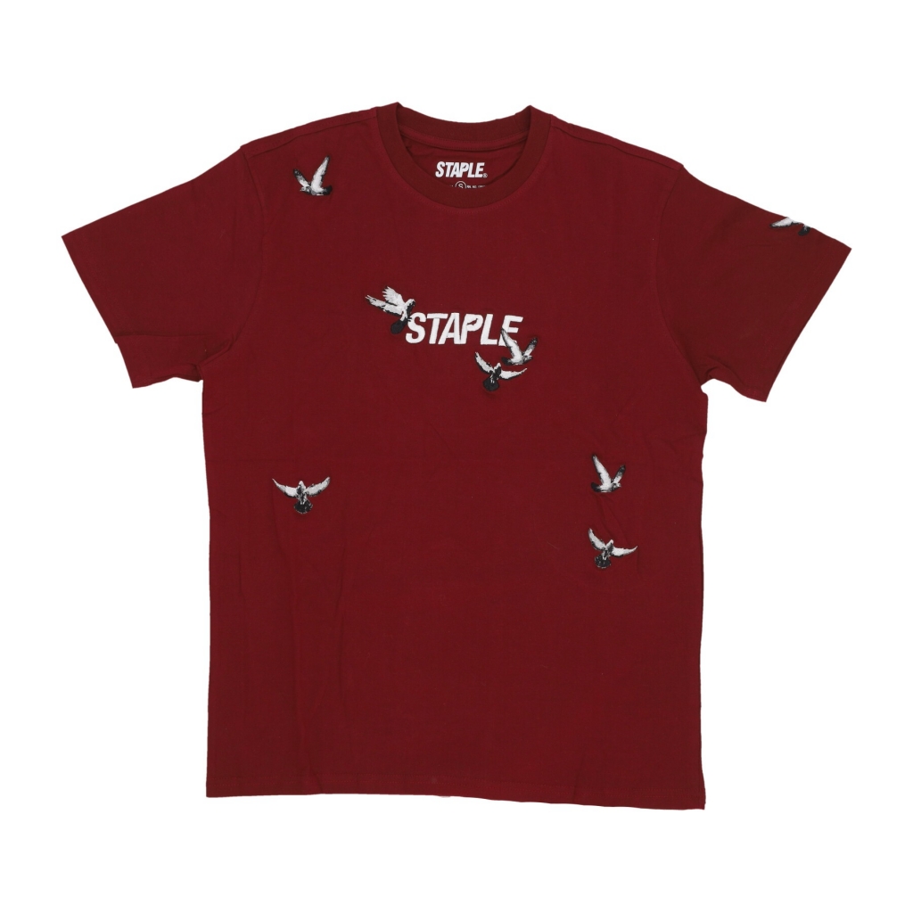 maglietta uomo flock logo tee BURGUNDY