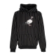 felpa cappuccio uomo pinstripe pigeon hoodie BLACK