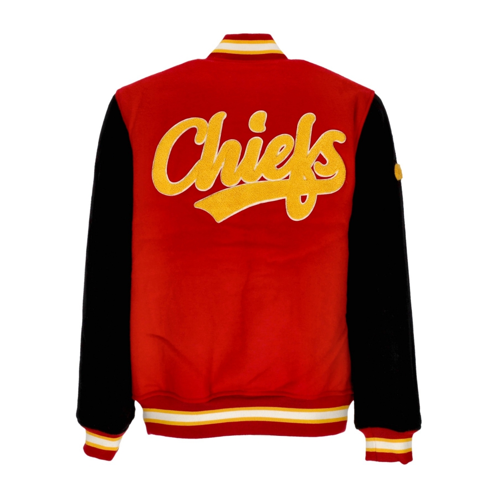giubbotto college uomo nfl team legacy varsity jacket kanchi RED/BLACK