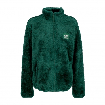 orsetto uomo fluffy fleece essentials+ track jacket DARK GREEN