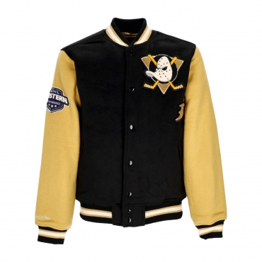 giubbotto college uomo nhl team legacy varsity jacket anaduc BLACK/GOLD