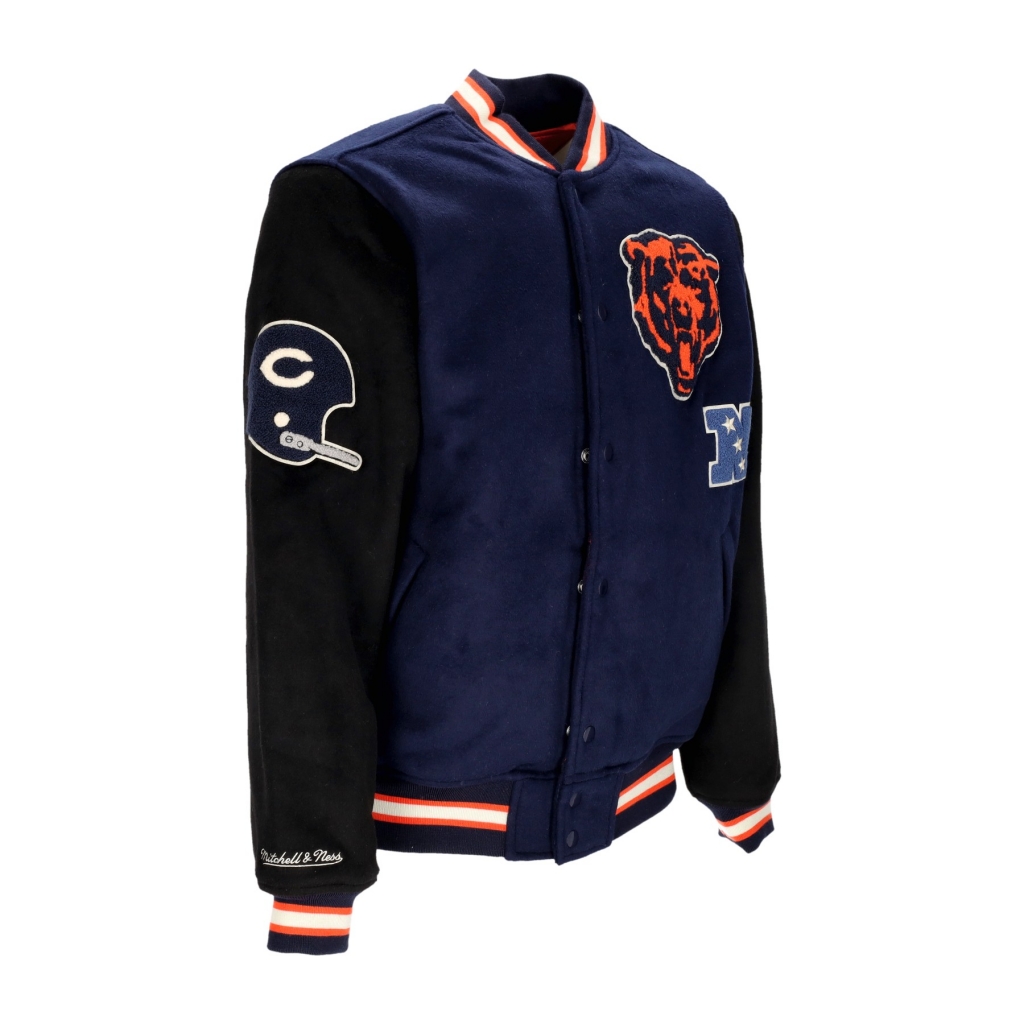 giubbotto college uomo nfl team legacy varsity jacket chibea BLACK/NAVY