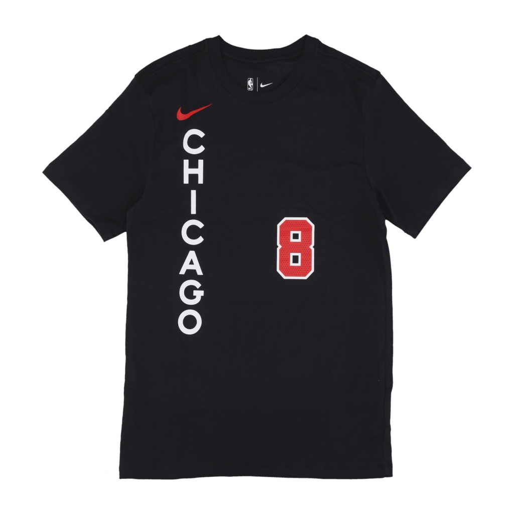 maglietta manica lunga uomo nba city edition essential tee no 8 zach lavine chibul BLACK