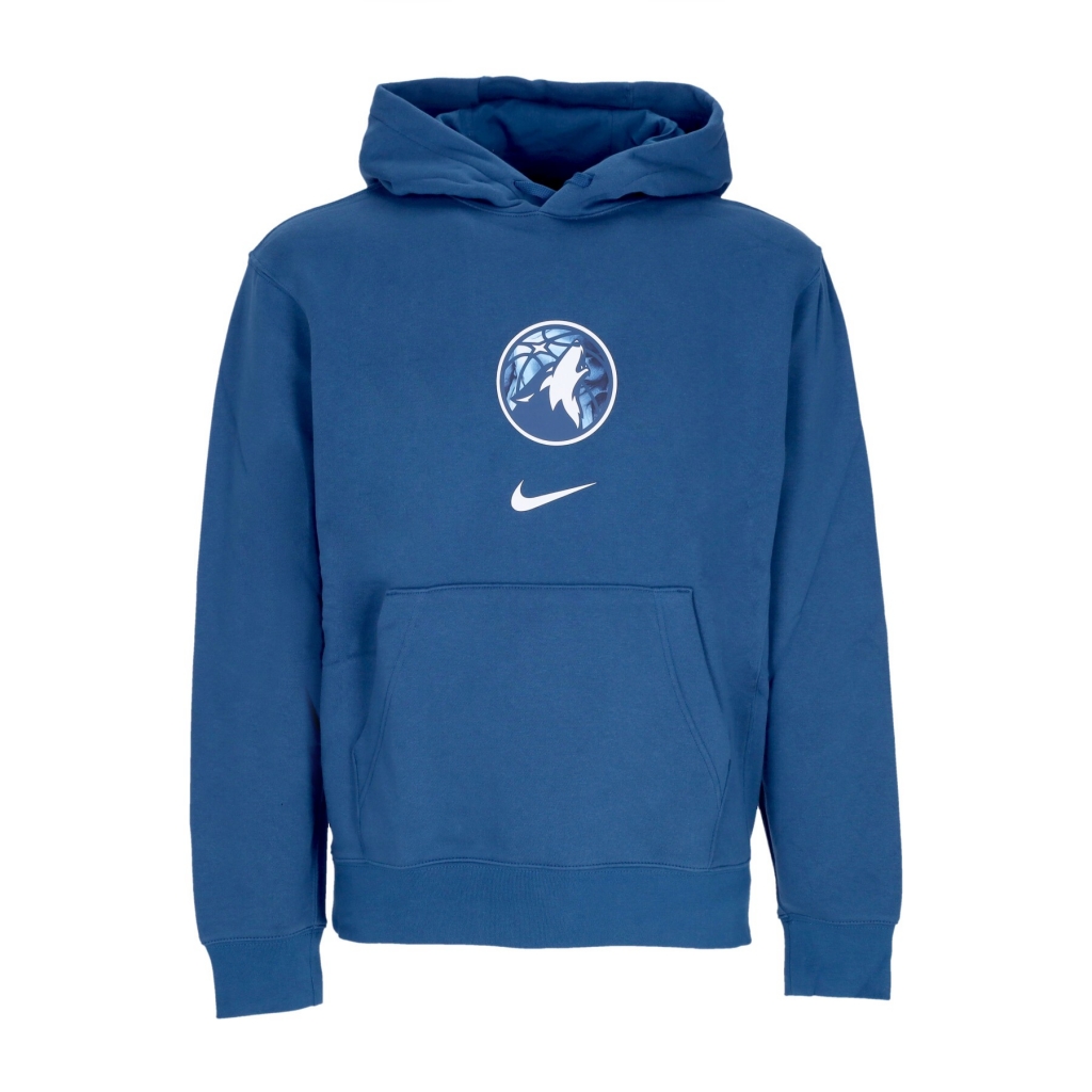 felpa cappuccio uomo nba city edition club fleece hoodie mintim COURT BLUE