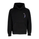 felpa cappuccio uomo rainbow hoodie BLACK