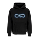 felpa cappuccio uomo logo glass hoodie BLACK