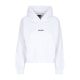 felpa cappuccio corta donna w ribs hoodie WHITE