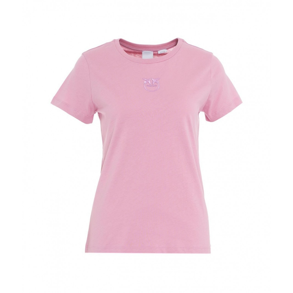 T-shirt con ricamo pink