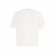 T-shirt con applicazione di strass bianco