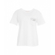 T-shirt con applicazione di strass bianco