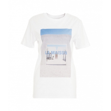 T-shirt con stampa bianco