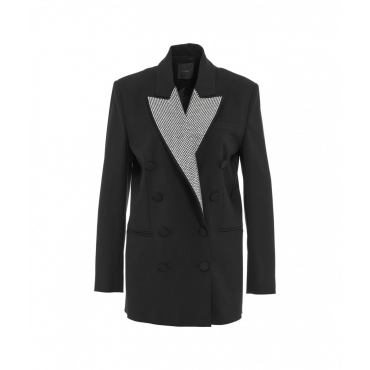 Blazer con strass nero