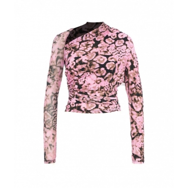 Top con stampa all-over pink