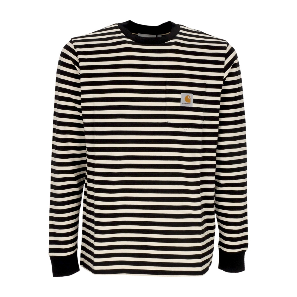 maglietta manica lunga uomo l/s seidler pocket tee SEIDLER STRIPE/SALT/BLACK