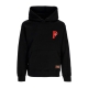 felpa cappuccio uomo crime hoodie BLACK