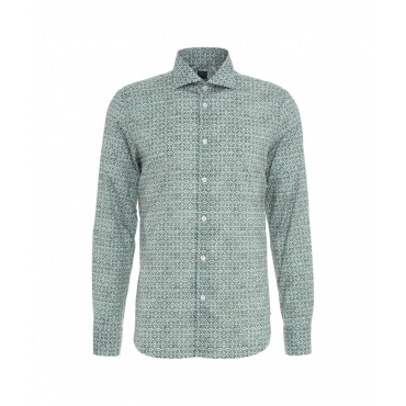 Shirt Sean with floral print verde