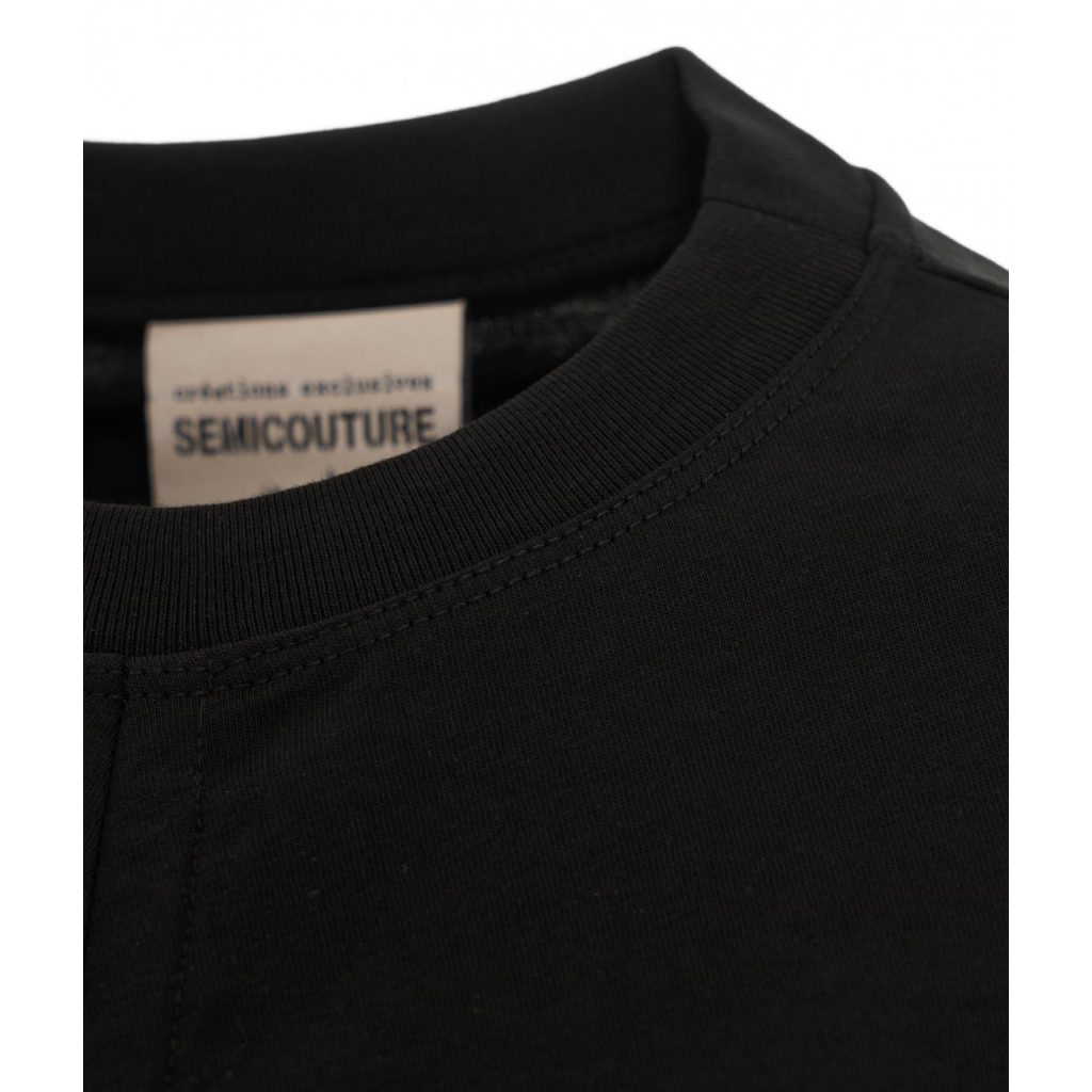 T-shirt con arricciatura nero