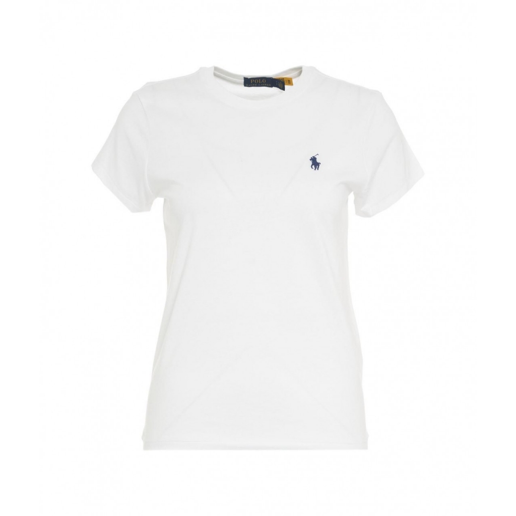 T-shirt with embroidered logo bianco