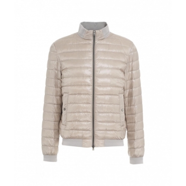 Bomber trapuntato beige