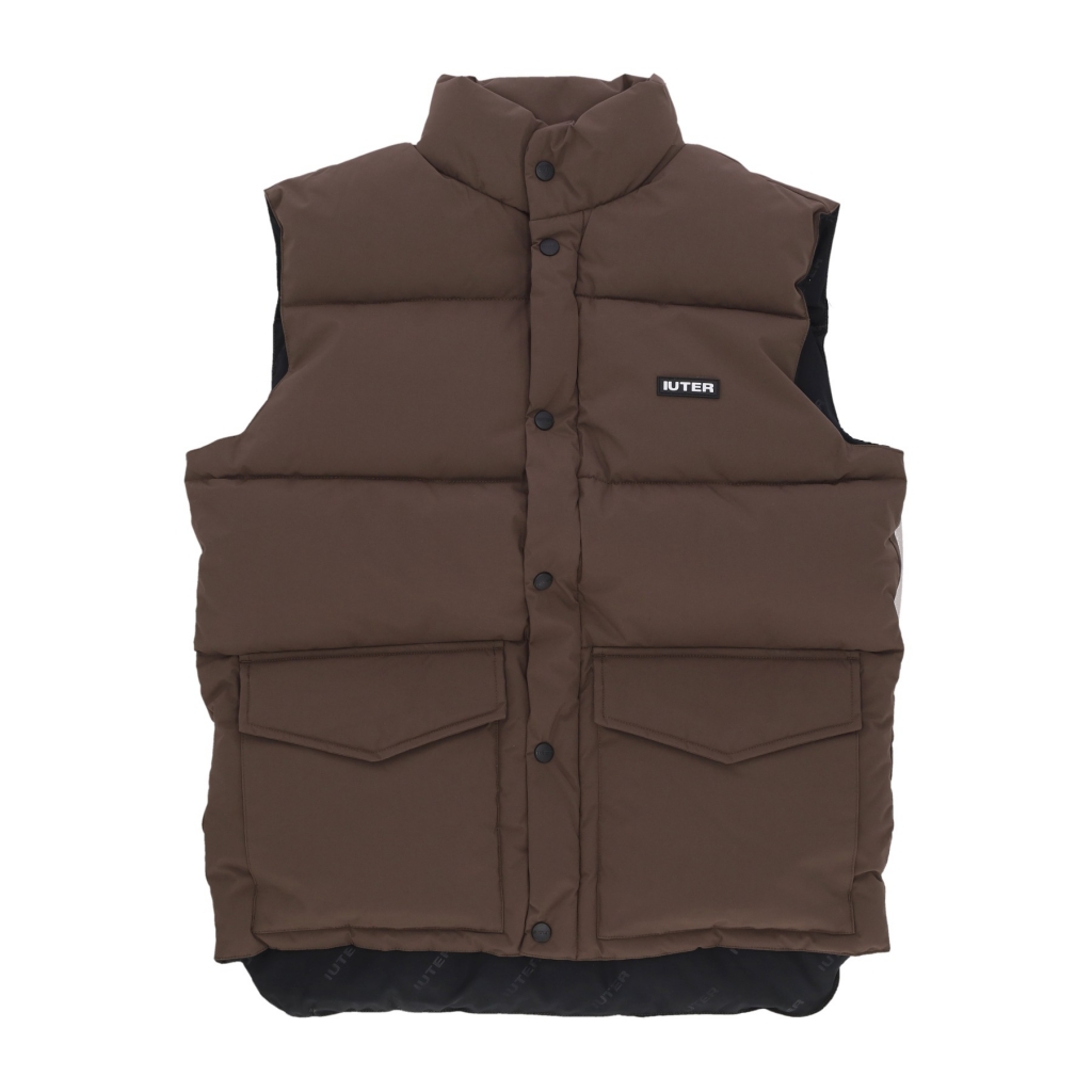 piumino smanicato uomo puff vest BROWN