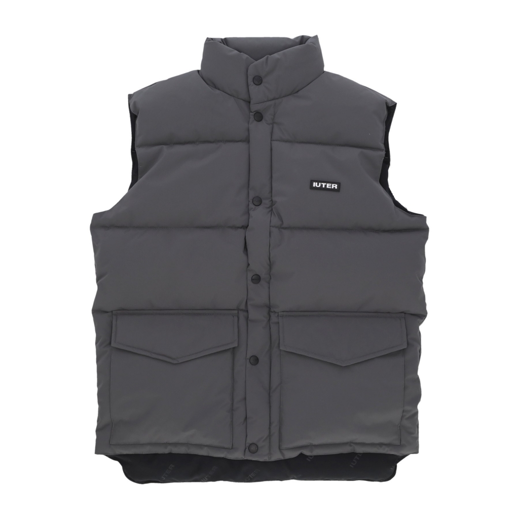 piumino smanicato uomo puff vest DARK GREY