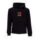 felpa cappuccio uomo more fire hoodie BLACK