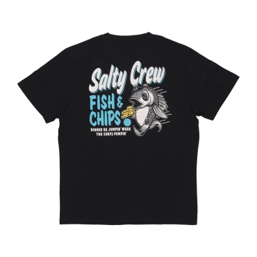 maglietta uomo fish and chips premium tee BLACK