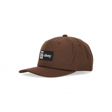 cappellino visiera curva uomo case 6 panel classic snapback BROWN