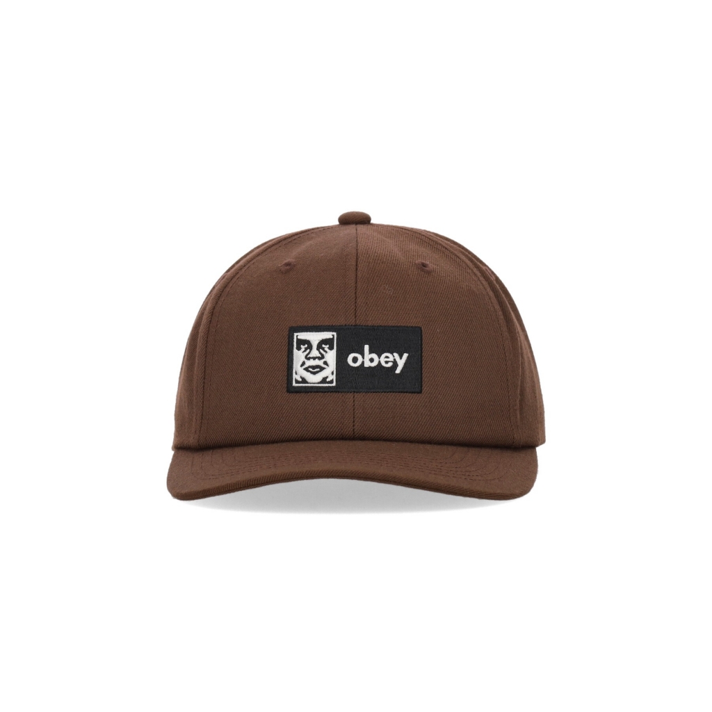 cappellino visiera curva uomo case 6 panel classic snapback BROWN