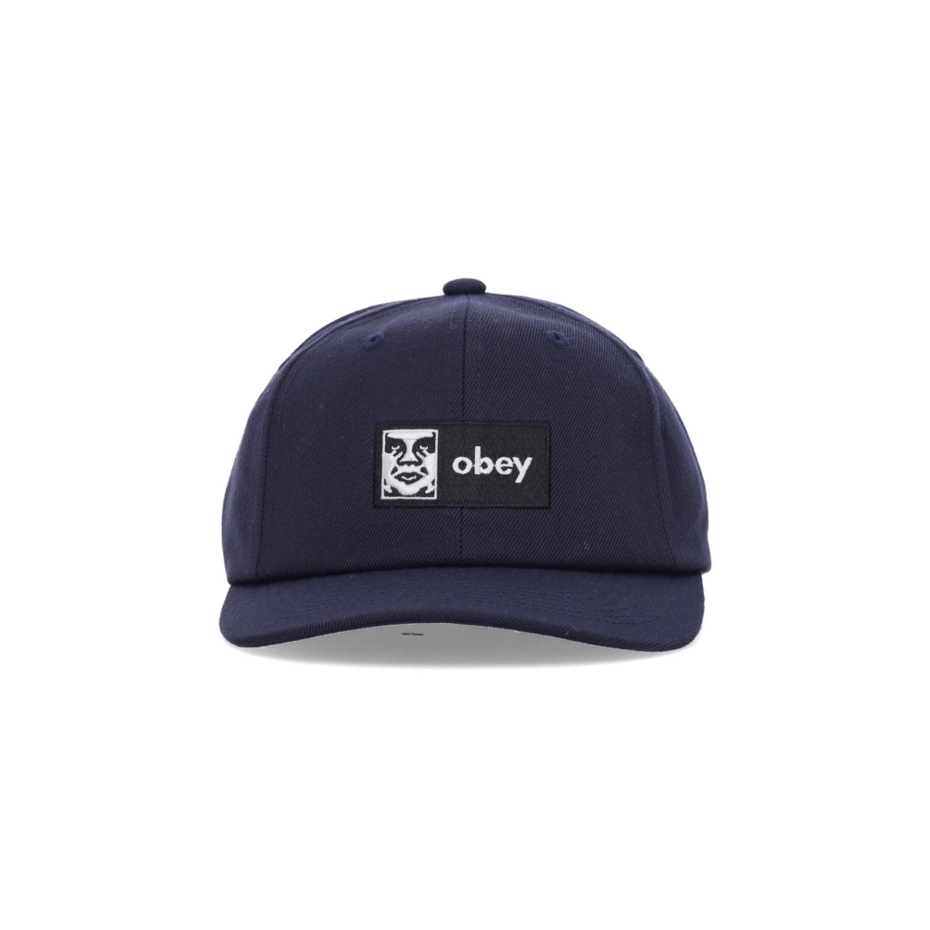 cappellino visiera curva uomo case 6 panel classic snapback NAVY