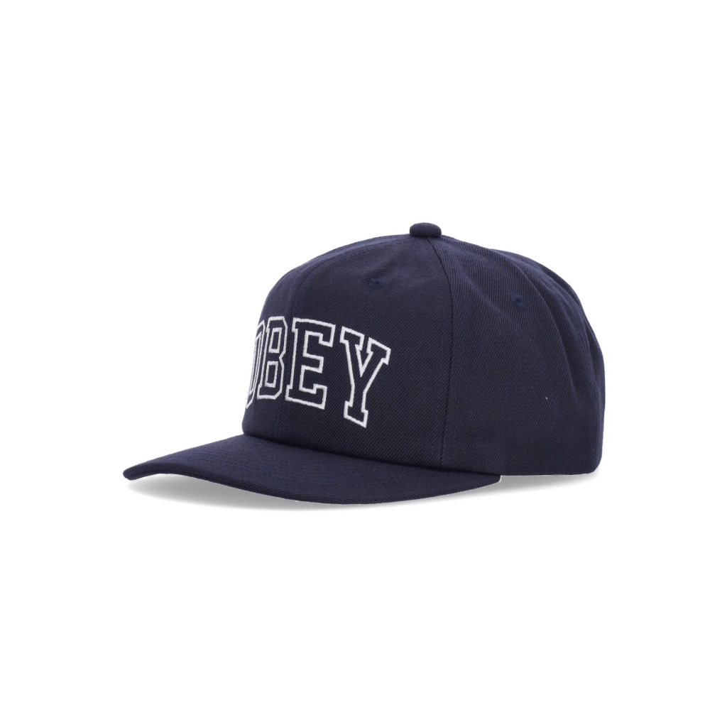 cappellino visiera curva uomo rush 6 panel classic snapback NAVY