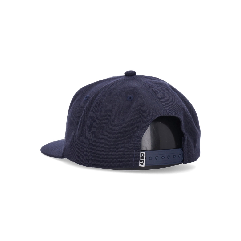 cappellino visiera curva uomo rush 6 panel classic snapback NAVY