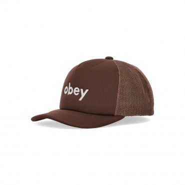 cappellino visiera curva uomo lowercase trucker BROWN