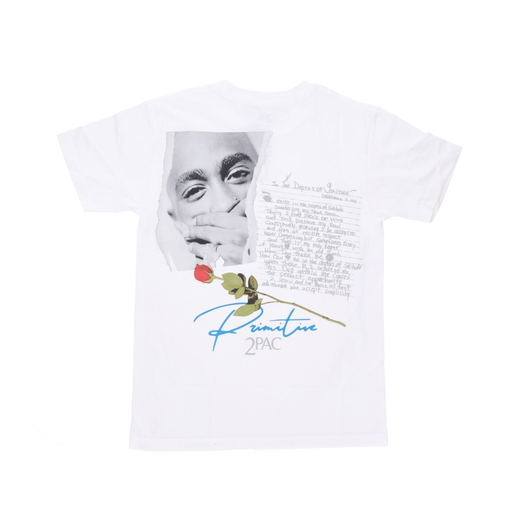 maglietta uomo lyrics ii tee x tupac WHITE