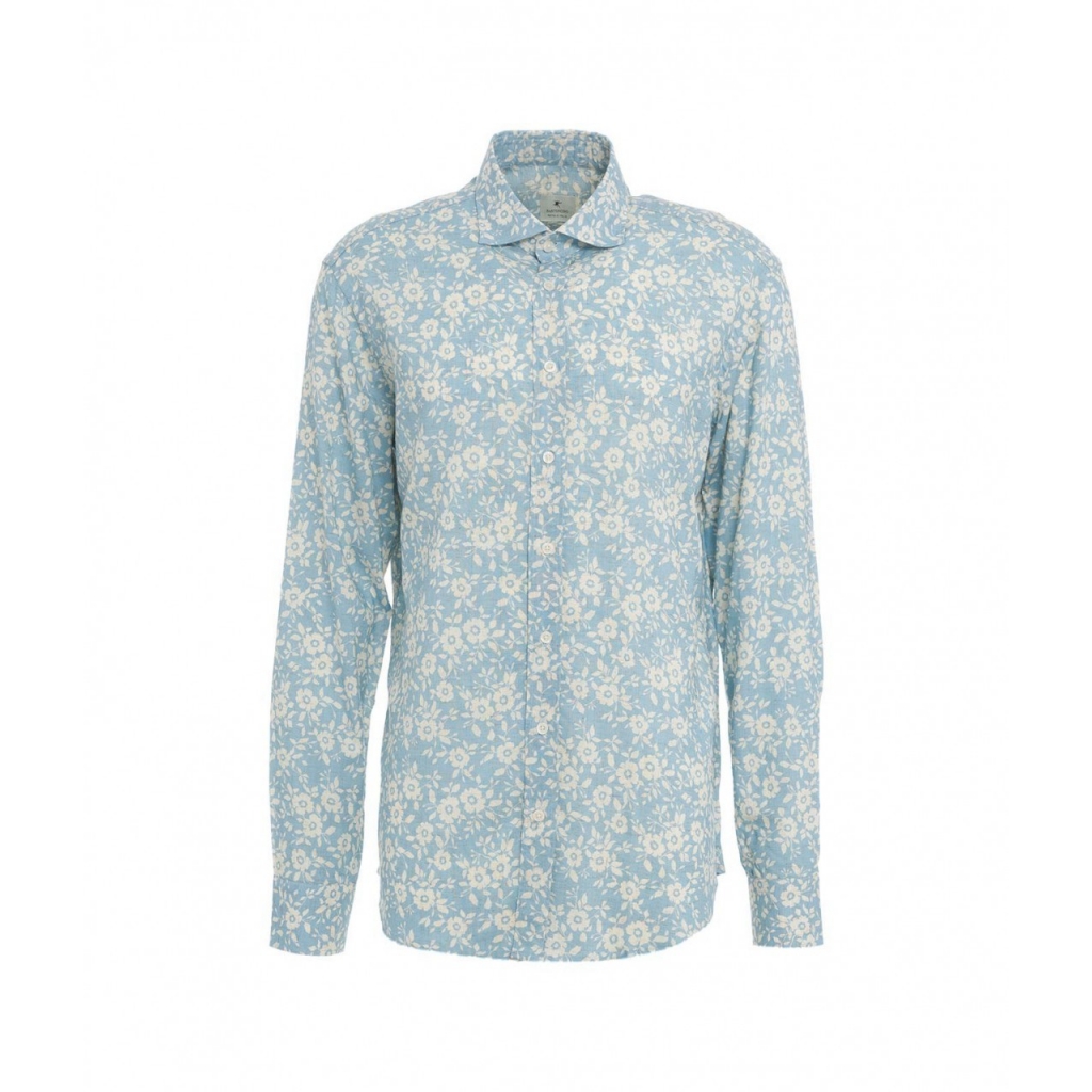 Camicia con stampa floreale blu