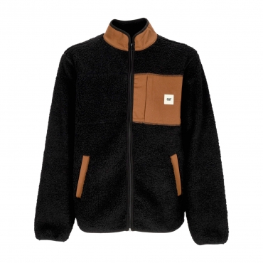 orsetto uomo full zip sherpa BLACK