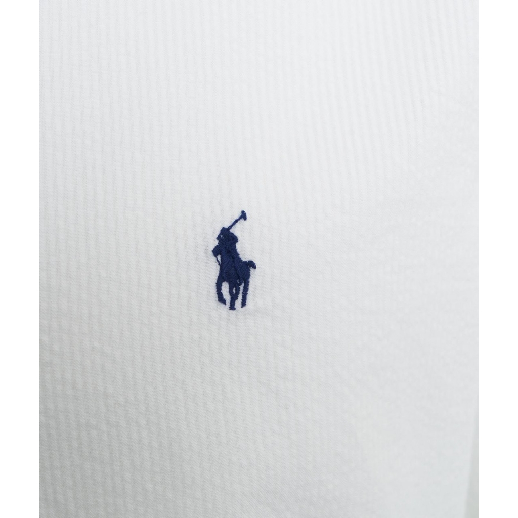 Camicia con logo ricamato bianco