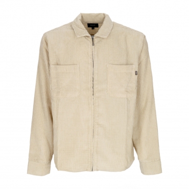 camicia manica lunga uomo cornelius zip shirt OATMEAL