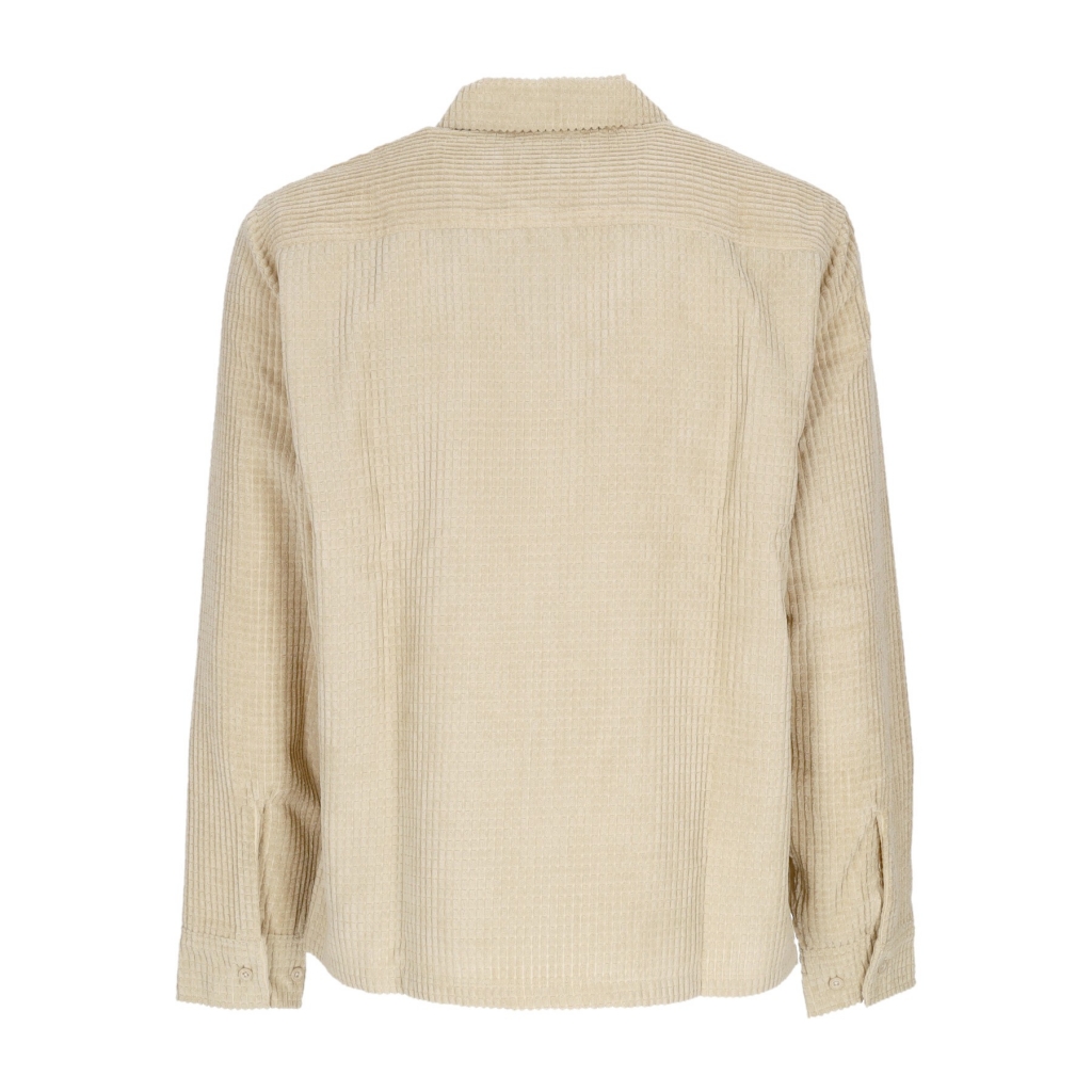 camicia manica lunga uomo cornelius zip shirt OATMEAL