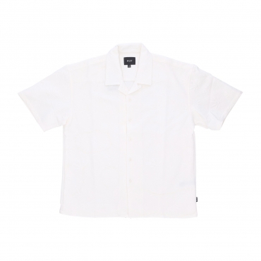 camicia manica corta uomo plantlife jacquard shirt WHITE