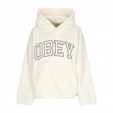 felpa cappuccio donna collegiate hoodie fleece UNBLEACHED