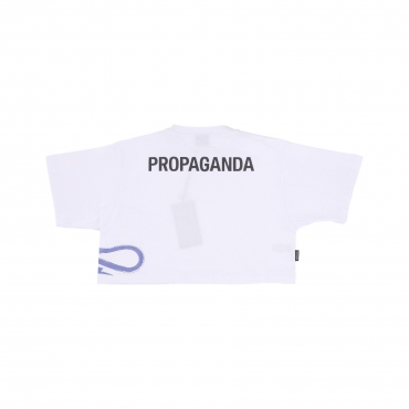 maglietta corta donna w logo vertical tee WHITE