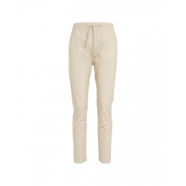 Pantaloni in montone beige