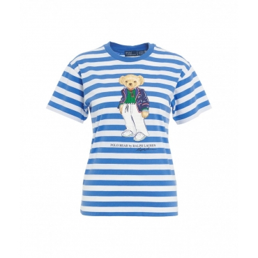 T-shirt a righe blu