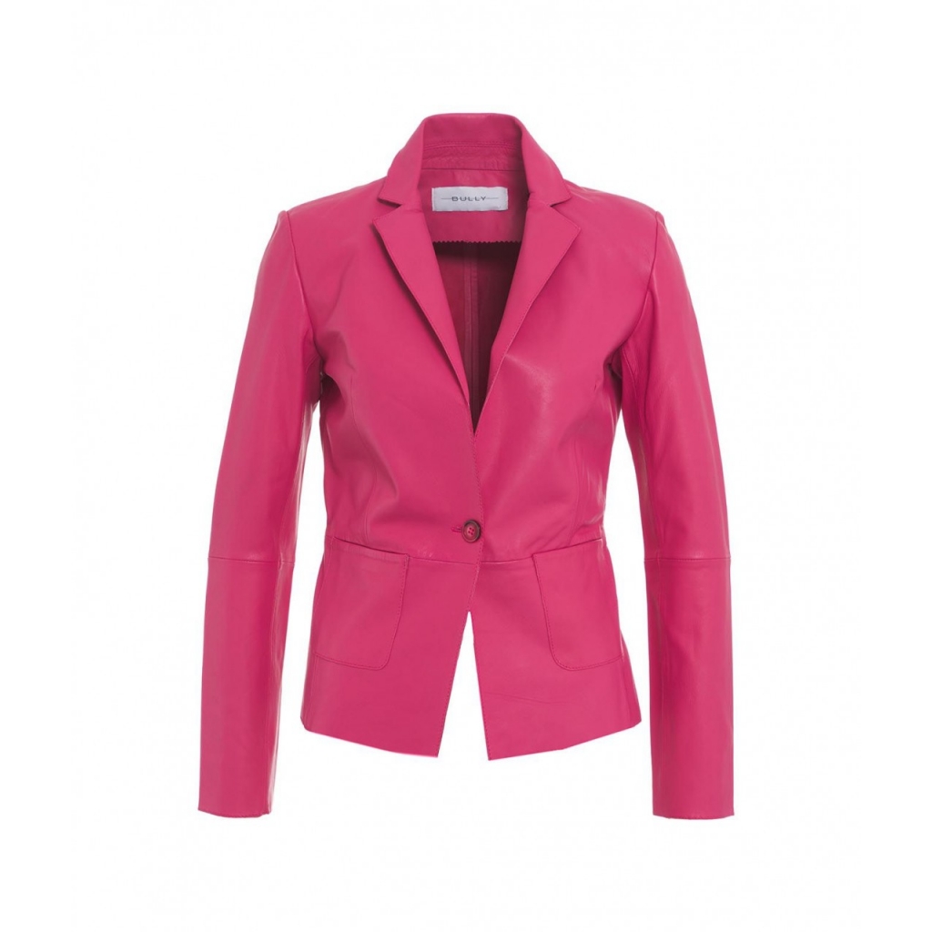 Blazer in pelle pink